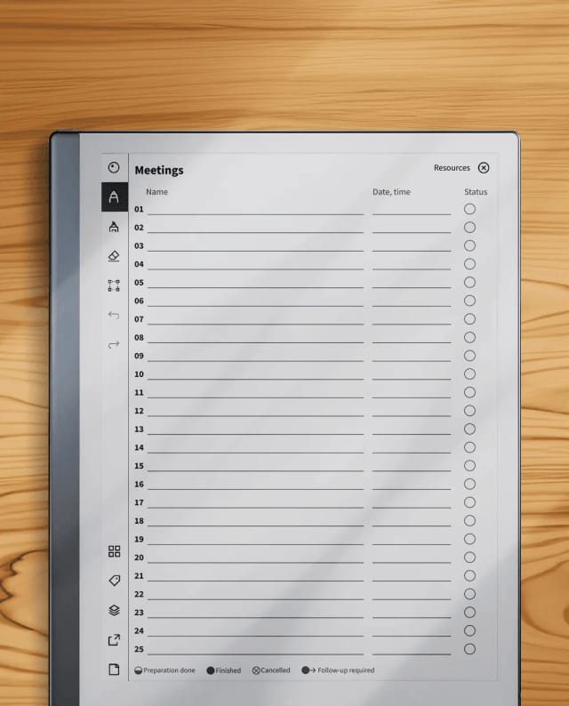 FLOW Meeting on reMarkable tablet