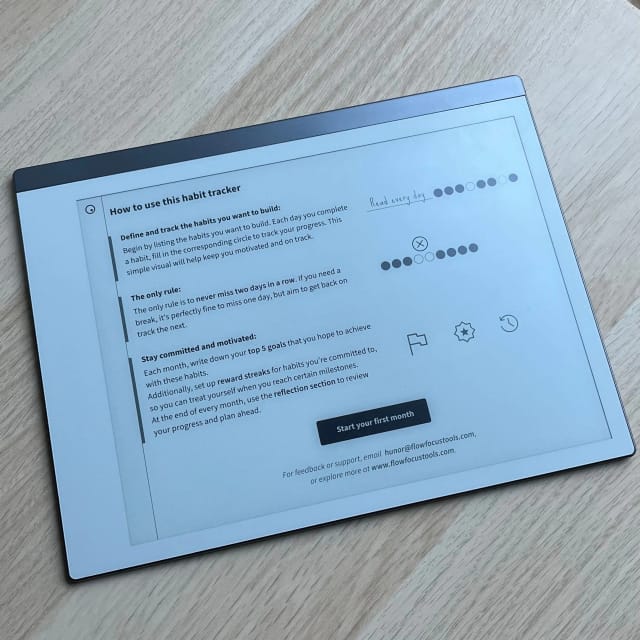 FLOW Tracker monthly reflection pages